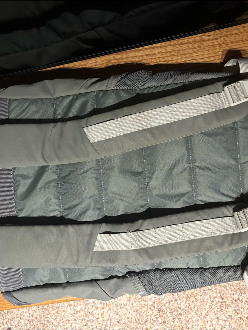 Under Armour Olive Green Roll-Top Backpack with Light Gray Straps